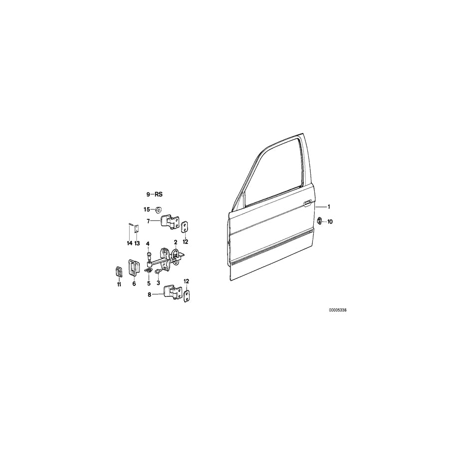 Genuine BMW 51211938275 E34 E32 Door Brake Gasket (Inc. 525ix, 740i & 518g) | ML Performance EU Car Parts