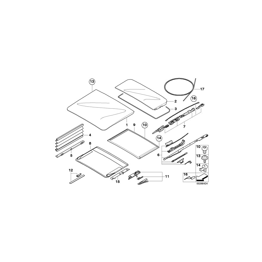 Genuine BMW 54137199481 E70 Supended Headliner, Front SAVANNABEIGE (Inc. X5 3.0sd, X5 35iX & X5 4.8i) | ML Performance EU