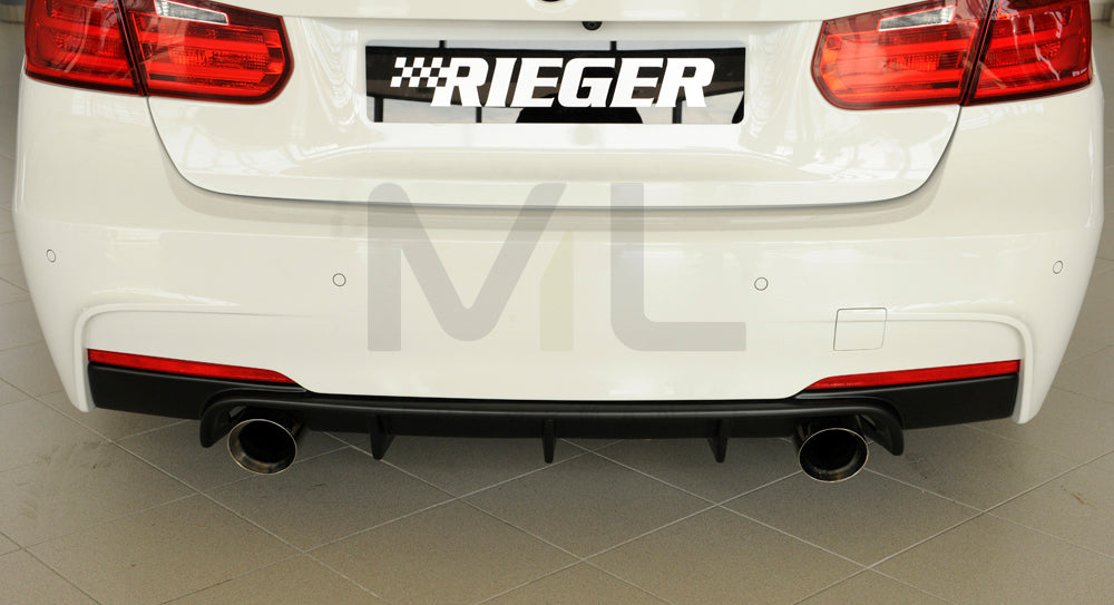 Rieger 00053467 BMW 3 Series F30 F31 Rear Diffuser 3 | ML Performance EU Car Parts