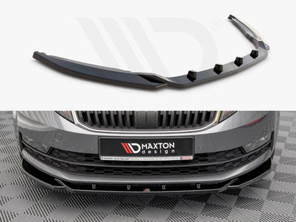 Maxton Design SK-OC-3F-FD2T Front Splitter V.2 Skoda Octavia MK3 Facelift (2016-2020) | ML Performance UK Car Parts