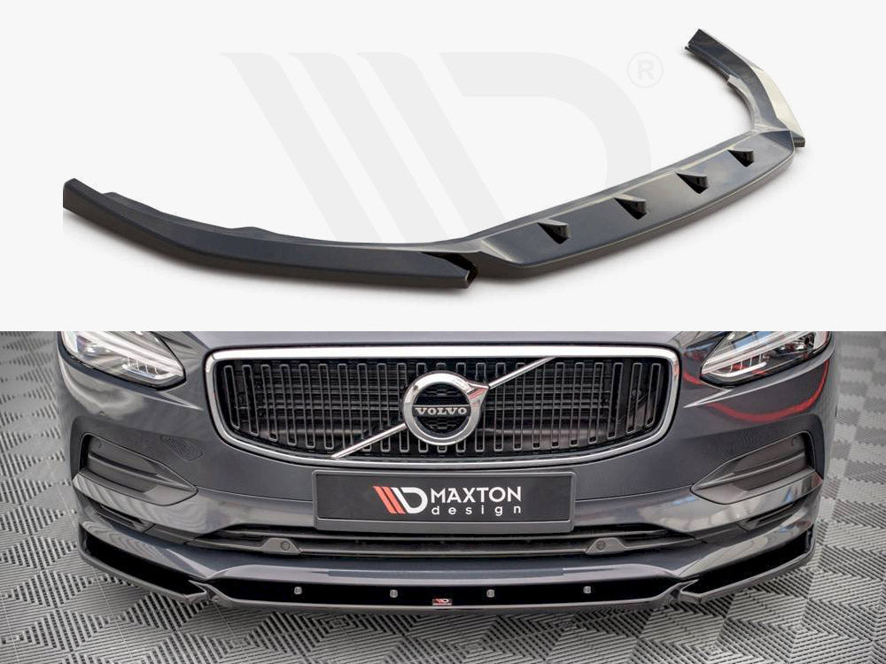 Maxton Design VO-V90-2-FD1T Front Splitter V.1 Volvo V90 MK2 (2016-2020) | ML Performance UK Car Parts