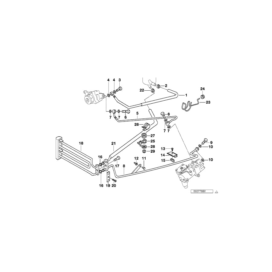 Genuine BMW 32411094640 E38 Pressure Hose Assy RHD (Inc. 740iL, 735iL & 735i) | ML Performance EU Car Parts