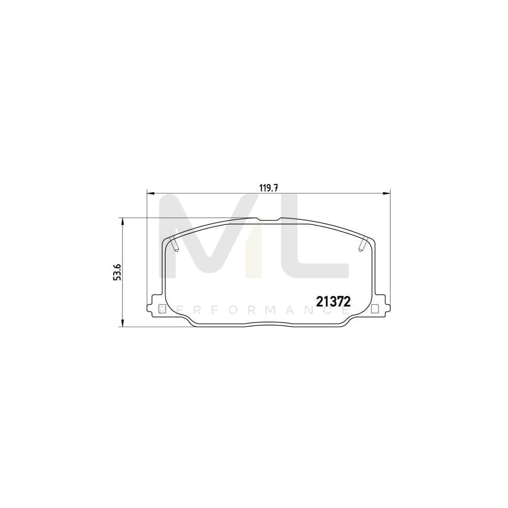 Brembo P 83 016 Brake Pad Set Excl. Wear Warning Contact | ML Performance Car Parts