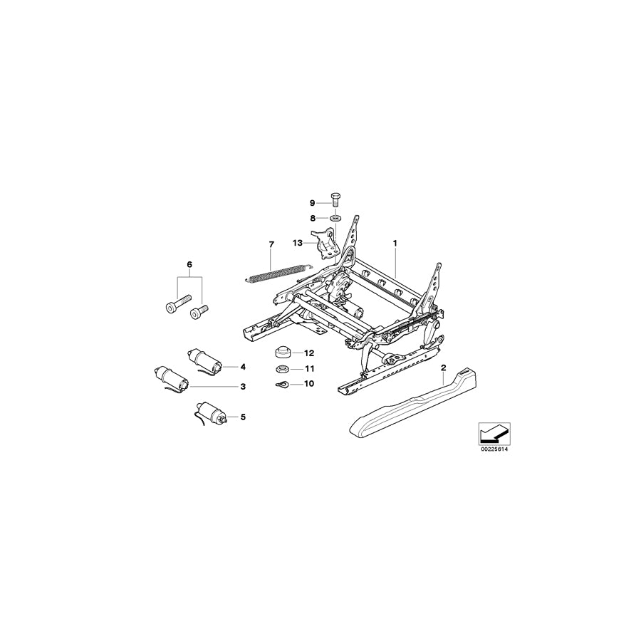 Genuine BMW 52107111884 E53 Electrical Seat Mechanism, Right (Inc. X5 4.6is, X5 4.4i & X5 4.8is) | ML Performance EU Car Parts