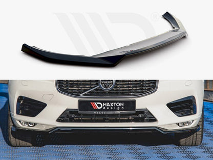Maxton Design VO-XC60-2-RDESIGN-FD1T Front Splitter V.1 Volvo Xc60 MK2 R-design | ML Performance UK Car Parts