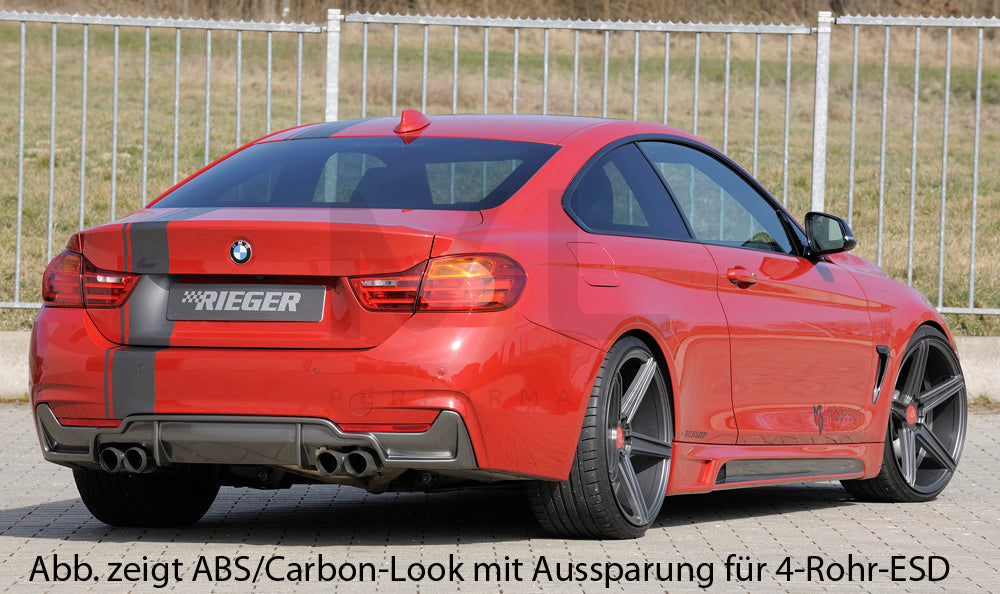 Rieger 00053478 BMW 4 Series F32 F33 F36 Rear Diffuser 6 | ML Performance EU Car Parts