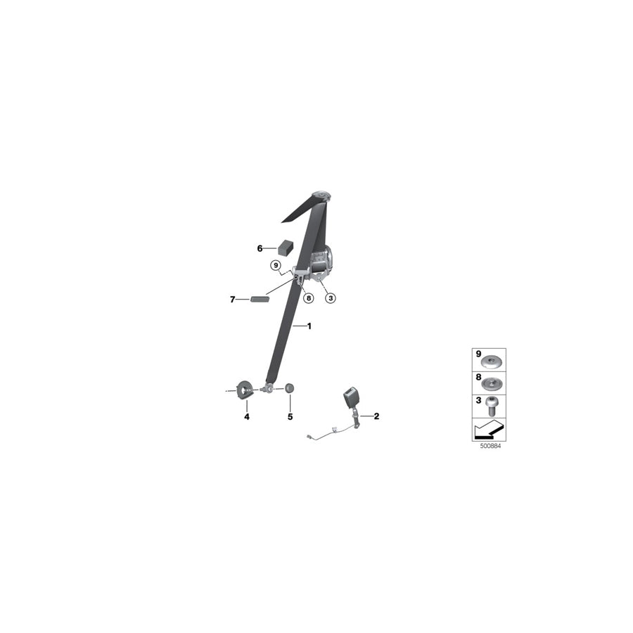 Genuine BMW 72117491759 F92 G14 Upper Belt Front Left SCHWARZ (Inc. M850iX, 840iX & 840dX) | ML Performance EU Car Parts