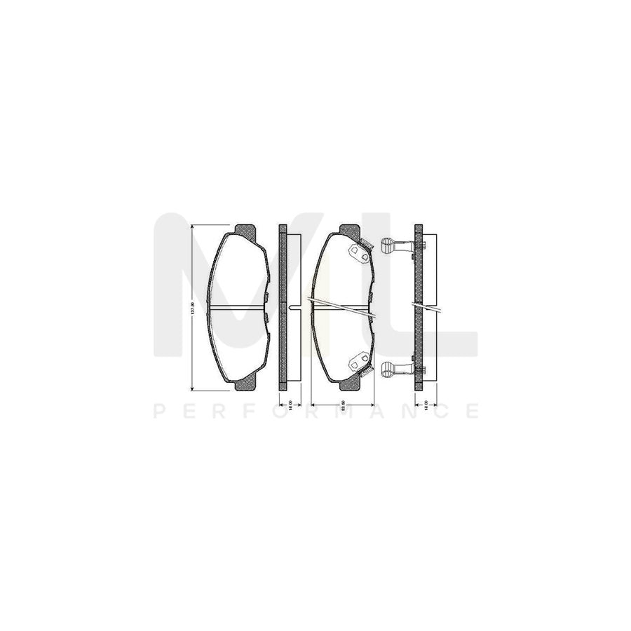 Bosch 0986Tb2178 Brake Pad Set Excl. Wear Warning Contact, With Accessories | ML Performance Car Parts