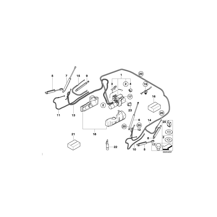 Genuine BMW 54347190676 E88 Hydraulic Hose, Conv. Top Hatch, Right (Inc. 125i, 120i & 123d) | ML Performance EU