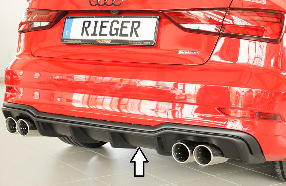 Rieger 00056826 Audi 8V A3 Rear Diffuser 1 | ML Performance EU Car Parts