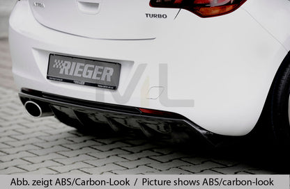 Rieger 00051317 Opel Astra J Rear Diffuser 4 | ML Performance EU Car Parts