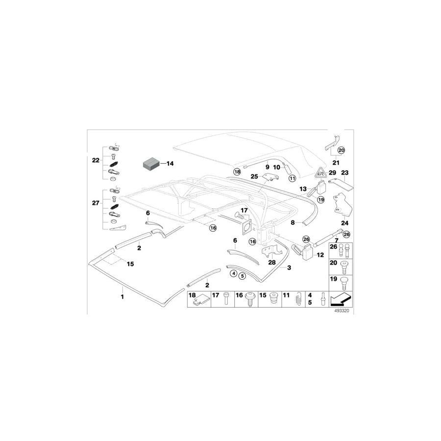 Genuine BMW 54347051490 E46 Mounting Parts Kit, Potentiometer (Inc. 323Ci, 325Ci & 318Ci) | ML Performance EU