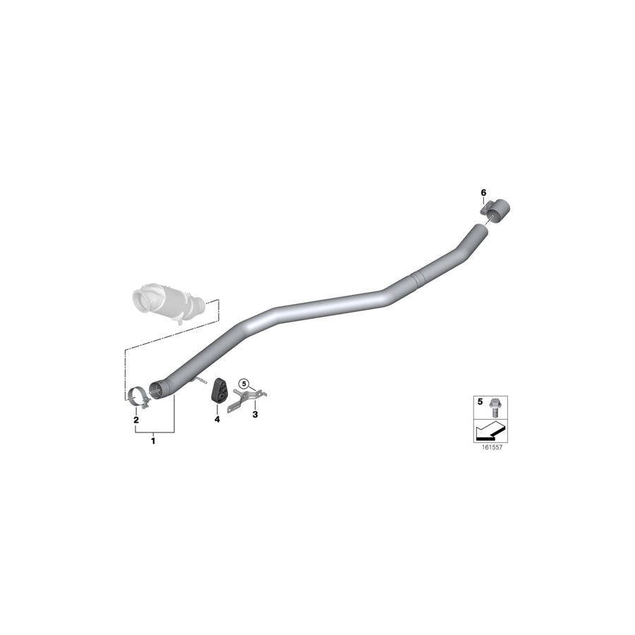Genuine BMW 18307636058 E70 Exhaust Pipe (Inc. X5 35iX & X5 40iX) | ML Performance EU Car Parts