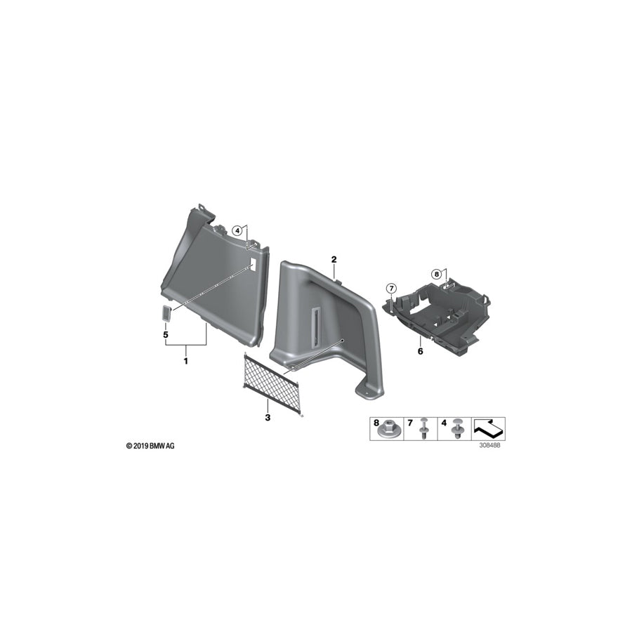 Genuine BMW 51477325336 F34 F34 Trim Panel, Trunk, Front Right VENETOBEIGE (Inc. 335iX, 320iX & 325d) | ML Performance EU Car Parts