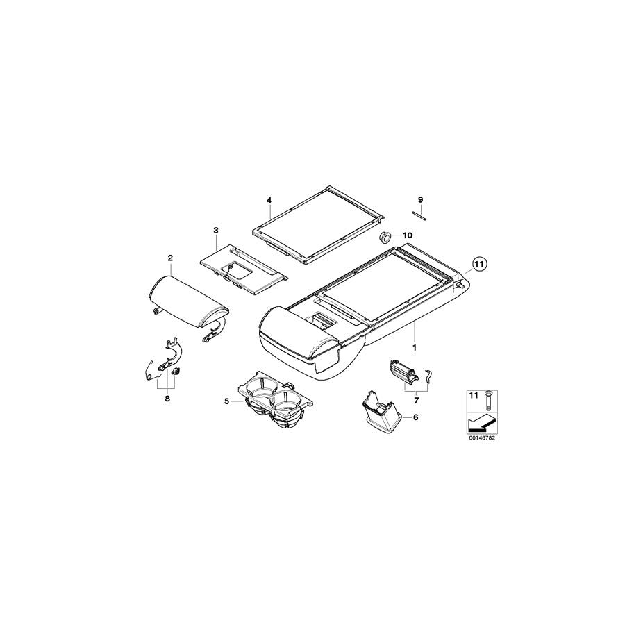 Genuine BMW 52207135919 E61 E60 Cover, Locking Mechanism BEIGE (Inc. 520d, 528i & 535xi) | ML Performance EU Car Parts