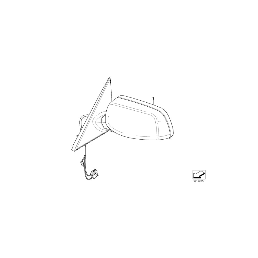 Genuine BMW 51167189513 E60 E61 Exterior Mirror, No Lens, Heated, Left (Inc. 545i, 530xi & 525i) | ML Performance EU Car Parts