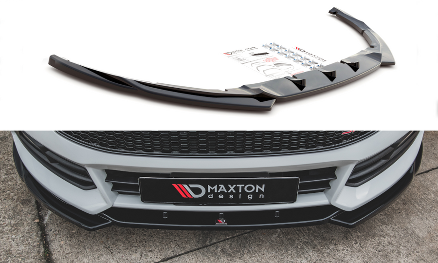 Maxton Design FO-FO-3F-ST-FD5T Front Splitter V.5 Ford Focus ST MK3 (Facelift) | ML Performance UK Car Parts