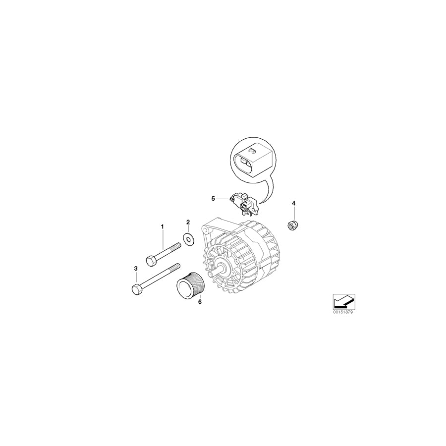 Genuine BMW 12317802929 E66 E60 E63 Exch. Compact Alternator VALEO 170A (Inc. 730d, 635d & 530d) | ML Performance EU Car Parts