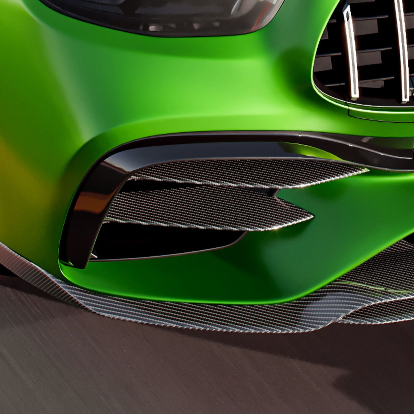 MANHART CARBON FRONT BUMPER INSERTS FOR MERCEDES-AMG E 63 (S)