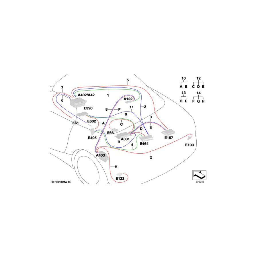 Genuine BMW 61118718073 G29 Rep.Module Antenna Wires Atm (Inc. Z4 30i, Z4 M40i & Z4 20i) | ML Performance EU