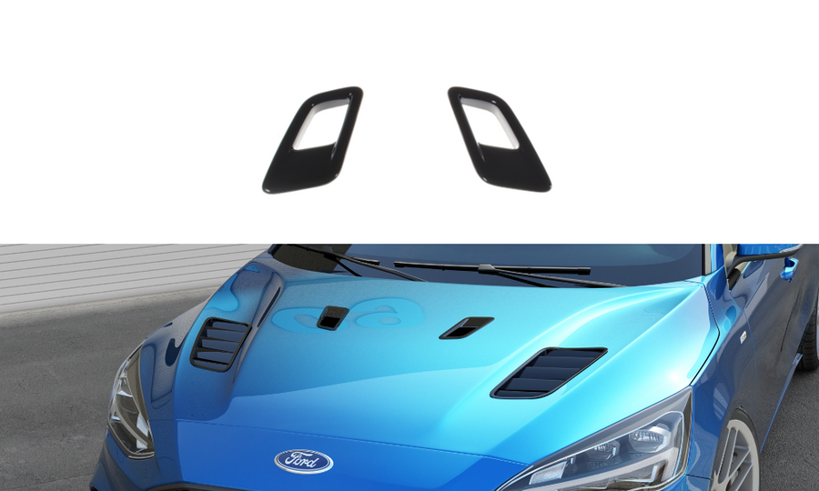 Maxton Design FO-FO-4-BV2T Bonnet Vents (Smaller) Ford Focus ST / ST-Line MK4 | ML Performance UK Car Parts