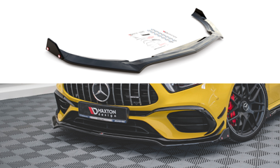 Maxton Design ME-A-177-45-FD3T+FSF Front Splitter + Flaps V.3 Mercedes Benz A45 S AMG W177 | ML Performance UK Car Parts