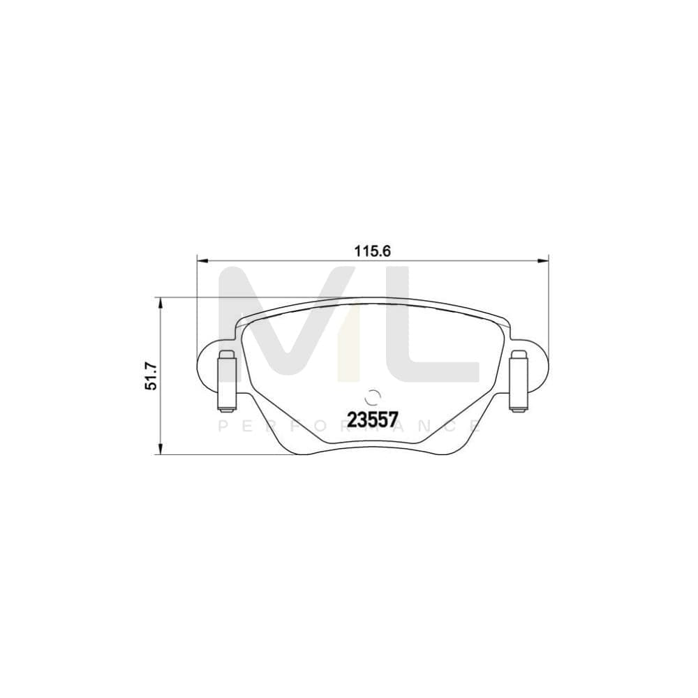 Brembo P 68 028 Brake Pad Set For Renault Kangoo Excl. Wear Warning Contact, With Brake Caliper Screws | ML Performance Car Parts