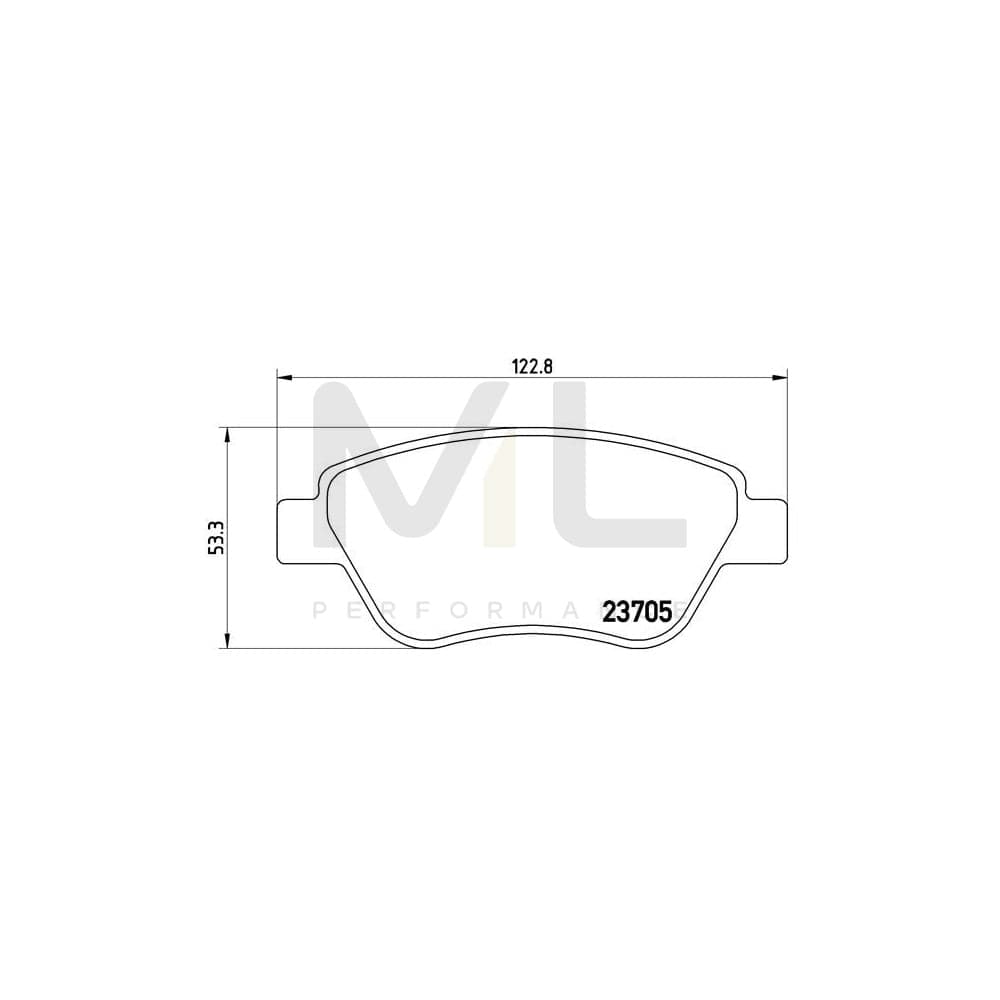 Brembo P 23 099 Brake Pad Set Excl. Wear Warning Contact, With Brake Caliper Screws | ML Performance Car Parts