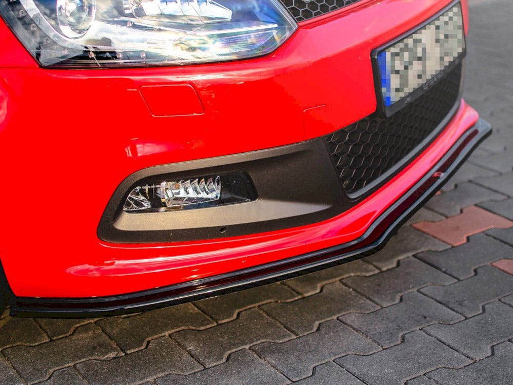 Maxton Design VW-PO-5-GTI-FD2T Front Splitter V.2 VW Polo MK5 GTI 6r Pre-facelift (2009-2014) | ML Performance EU Car Parts