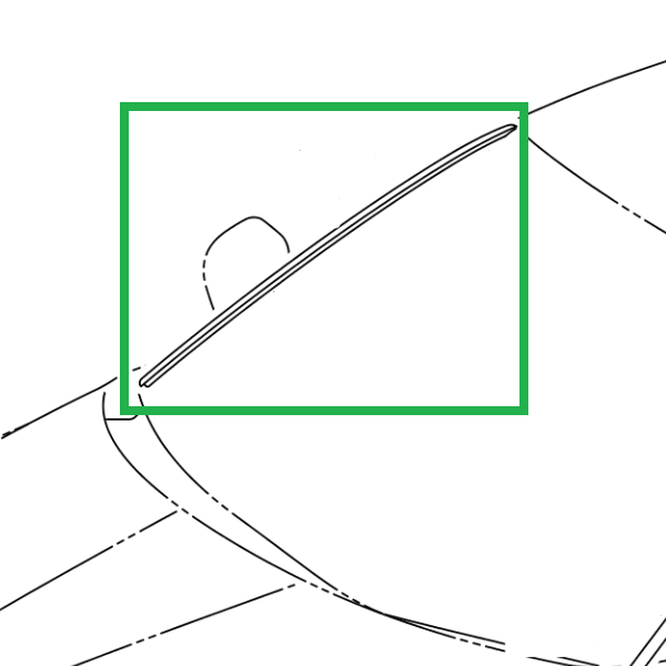 Genuine Lexus 75535-76010 CT Phase 1 O/S Windscreen Moulding