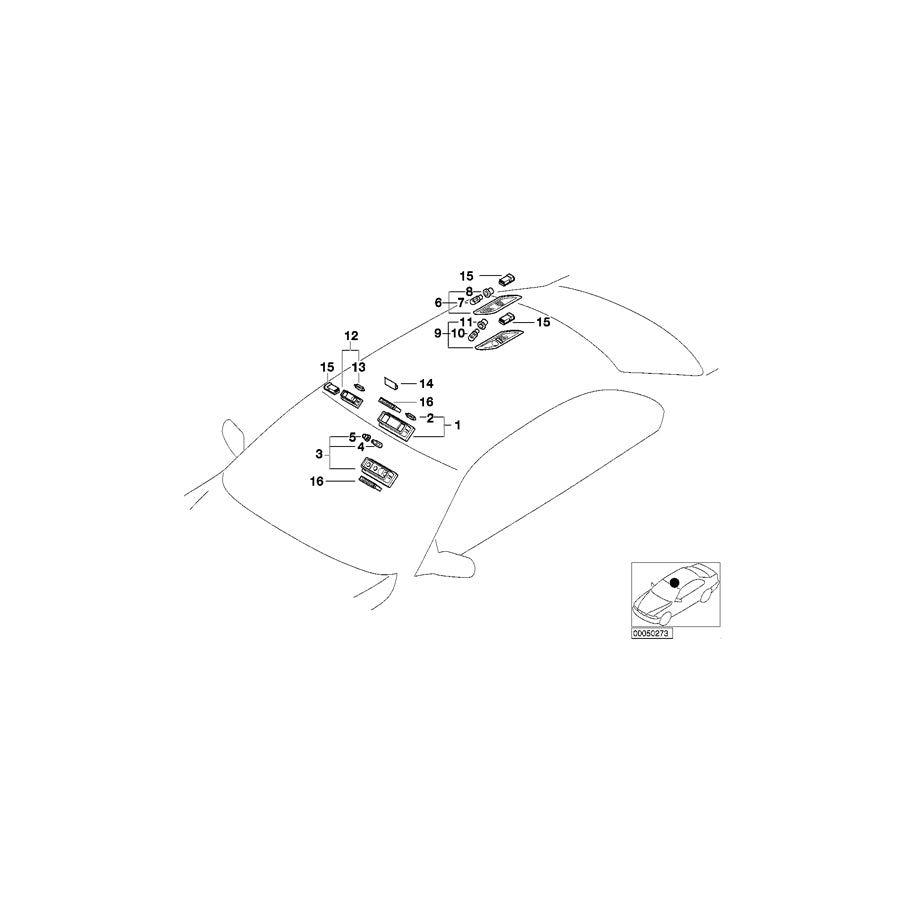 Genuine BMW 63316962004 E46 E83 E53 Right Mirror Lamp PASTELLGRÜN (Inc. 330Ci, 330xi & X5 4.4i) | ML Performance EU Car Parts