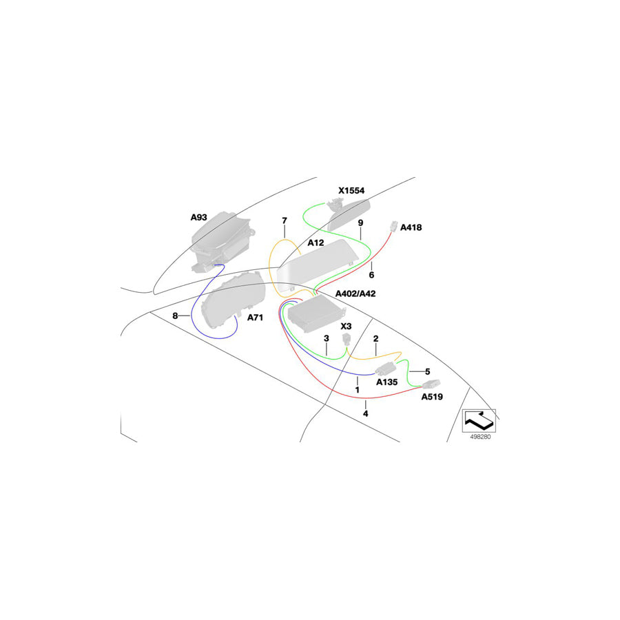 Genuine BMW 61118719642 G20 G21 Connecting Line Cluster / Hud L= 740MM (Inc. 320dX, 320d & 330e) | ML Performance EU Car Parts