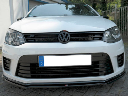 Maxton Design VW-PO-5-WRC-FD1T Front Splitter VW Polo MK5 R Wrc (2013) | ML Performance EU Car Parts