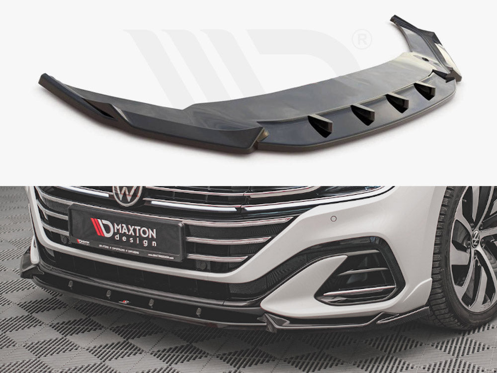 Maxton Design VW-AR-1F-RLINE-FD1T Front Splitter V.1 VW Arteon R-line Facelift (2020-) | ML Performance UK Car Parts