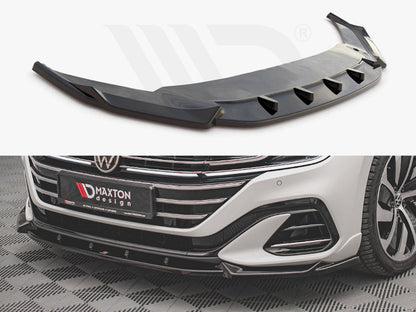 Maxton Design VW-AR-1F-RLINE-FD1T Front Splitter V.1 VW Arteon R-line Facelift (2020-) | ML Performance UK Car Parts
