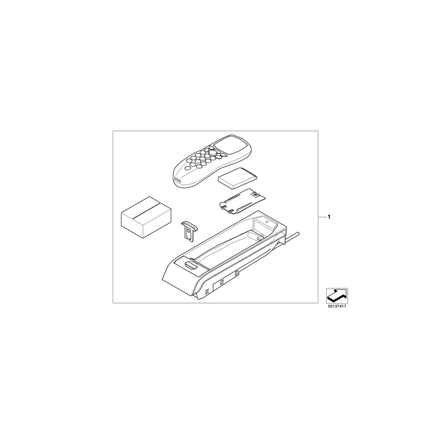 Genuine BMW 51163413105 E83 E83 Oddmnts Tray-Telephone,Centr.Console Fr. SCHWARZ (Inc. X3 2.5i, X3 2.0i & X3 3.0si) | ML Performance EU Car Parts