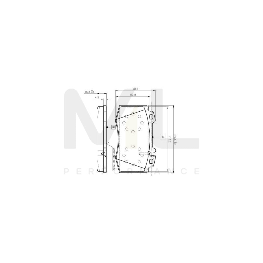 Bosch 0986Tb2377 Brake Pad Set Excl. Wear Warning Contact | ML Performance Car Parts