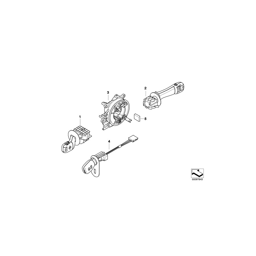 Genuine BMW 61318360879 E39 Wiper Switch (Inc. 525tds, 540i & 523i) | ML Performance EU Car Parts
