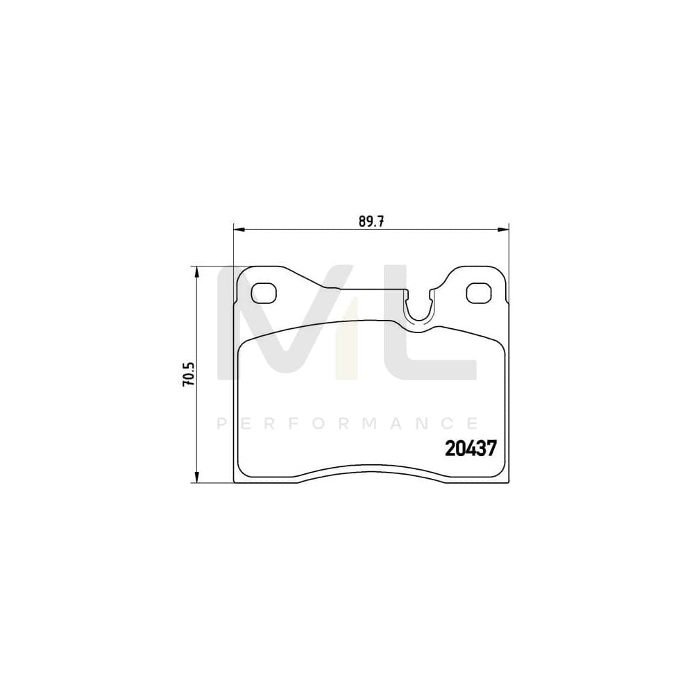 Brembo P 06 003 Brake Pad Set Prepared For Wear Indicator | ML Performance Car Parts