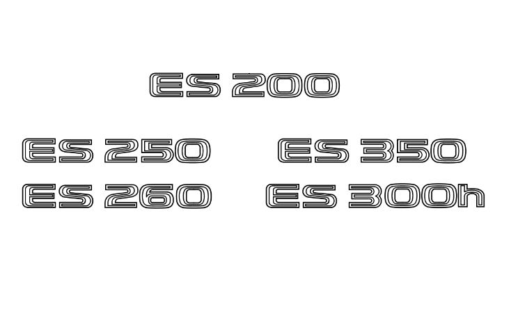 Genuine Lexus 75442-33540 ES Phase 1 Rear Model Badge