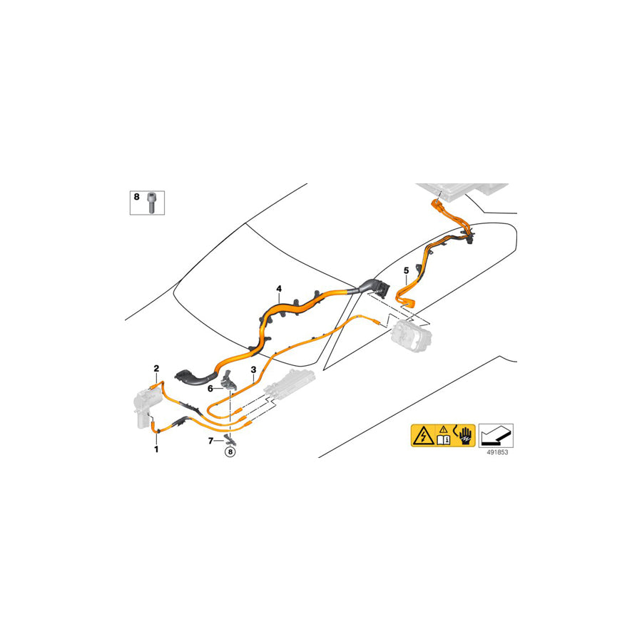 Genuine BMW 61126821419 F30 Hv Battery Cable, Charging Electronics (Inc. 330e) | ML Performance EU