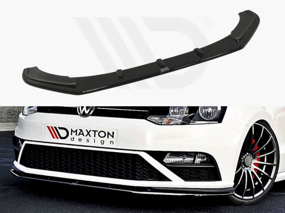 Maxton Design VW-PO-5F-GTI-FD1T Front Splitter VW Polo V GTI | ML Performance UK Car Parts