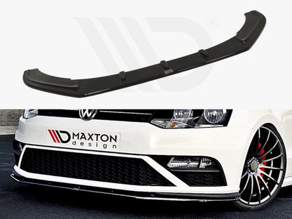 Maxton Design VW-PO-5F-GTI-FD1T Front Splitter VW Polo V GTI | ML Performance UK Car Parts