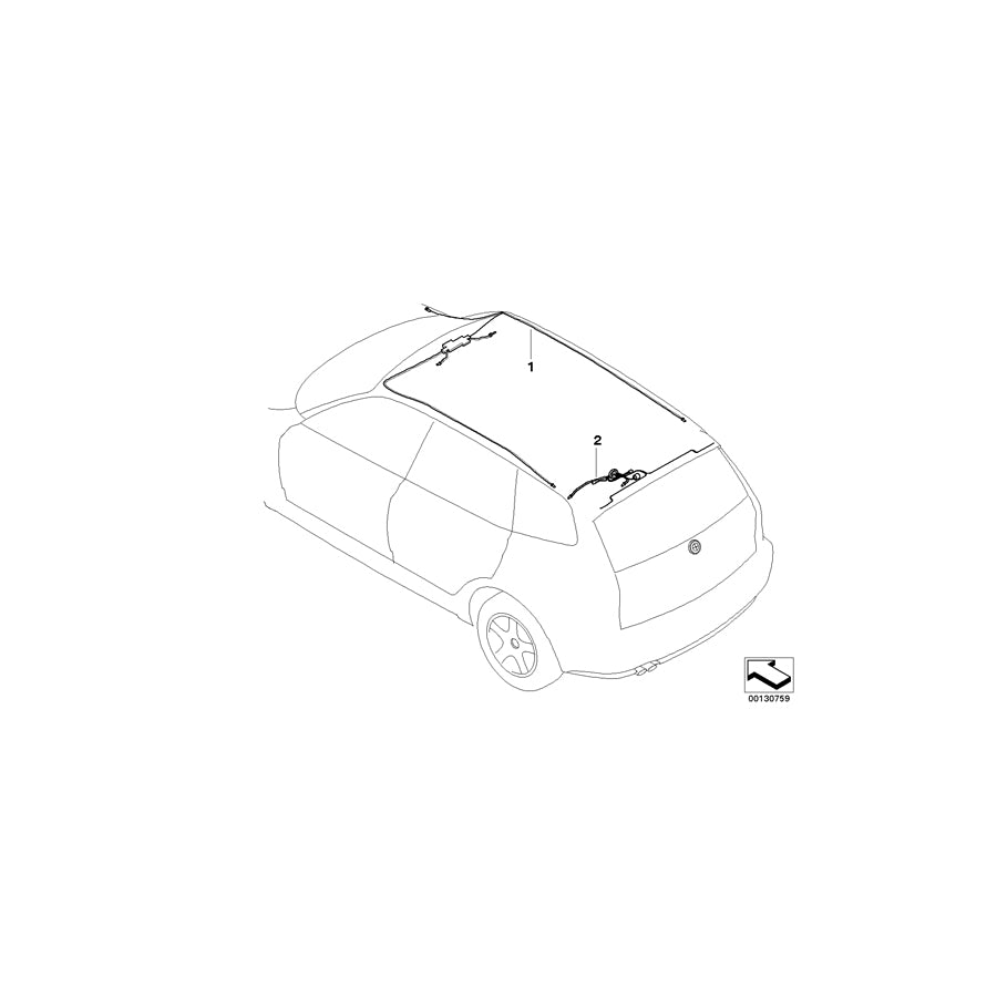 Genuine BMW 61123412556 E83 Wiring Set Rear Spoiler (Inc. X3 3.0i, X3 3.0si & X3 2.0i) | ML Performance EU