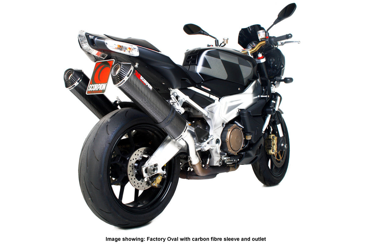 Scorpion EAP52TEO Aprilia RSV1000 Factory Oval Slip-On (Pair) - Titanium Sleeve | ML Performance EU EU