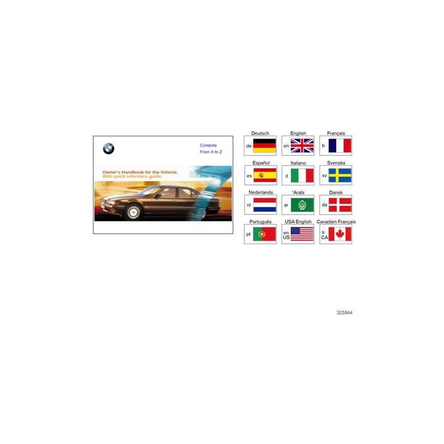 Genuine BMW 01400155275 E38 Suppl. Owner'S Handbook Multilingual E38 (Inc. L7, 750iL & 725tds) | ML Performance EU Car Parts