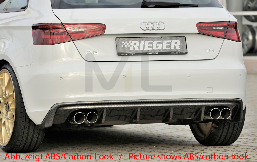 Rieger 00056787 Audi 8V A3 Rear Diffuser 1 | ML Performance EU Car Parts