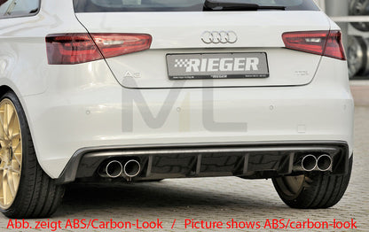 Rieger 00056787 Audi 8V A3 Rear Diffuser 1 | ML Performance EU Car Parts