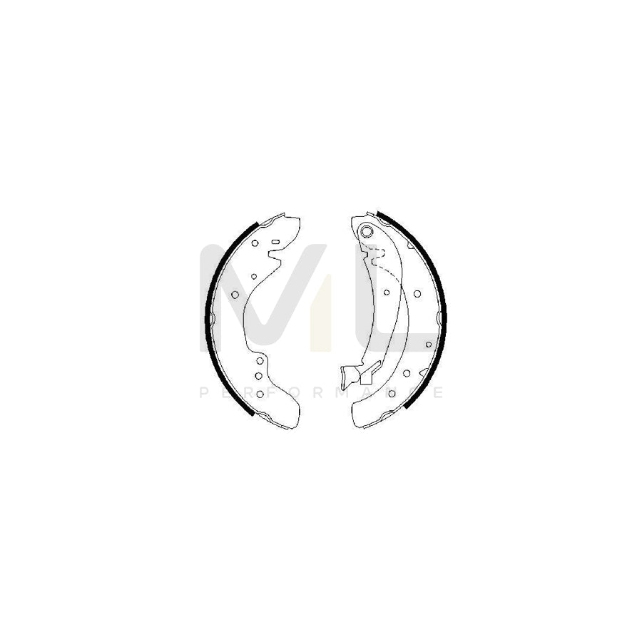 BOSCH 0 986 487 521 Brake Shoe Set | ML Performance Car Parts