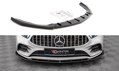 Maxton Design ME-A-177-AMGLINE-FD1T Front Splitter V.4 Mercedes Benz A35 AMG / AMG-Line W177 | ML Performance UK Car Parts